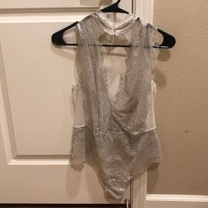 Victoria’s Secret lace silver lingerie